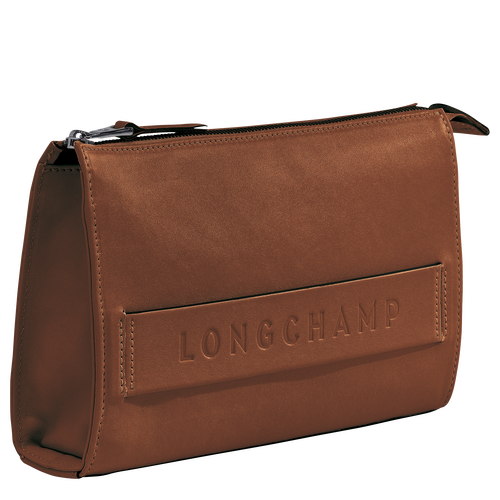 Longchamp 3D Bőr Pouches Férfi Barna | 50387FJZQ