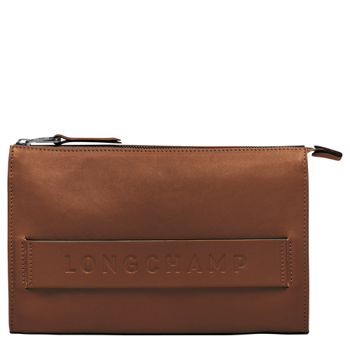 Longchamp 3D Bőr Pouches Férfi Barna | 50387FJZQ