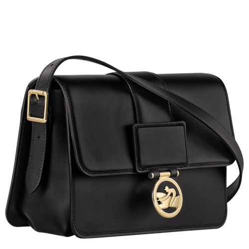 Longchamp Box-Trot M Bőr Crossbody Táska Női Fekete | 34019MBIQ