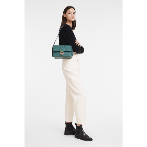 Longchamp Box-Trot M Bőr Crossbody Táska Női Zöld | 59182GPUQ