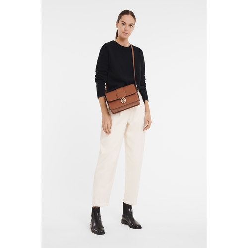 Longchamp Box-Trot M Bőr Crossbody Táska Női Barna | 76934VWHD