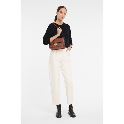 Longchamp Box-Trot M Bőr Crossbody Táska Női Barna | 76934VWHD