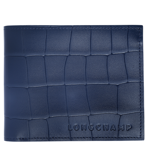 Longchamp Croco Block Bőr Pénztárca Női Kék | 04379TKGA