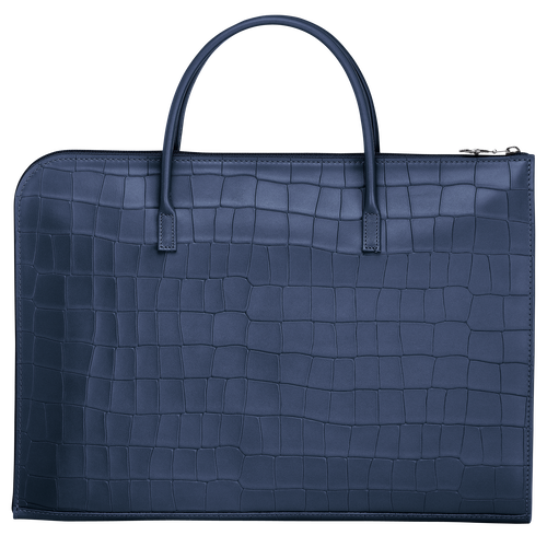 Longchamp Croco Block S Bőr Aktatáska Férfi Kék | 70149JNMZ