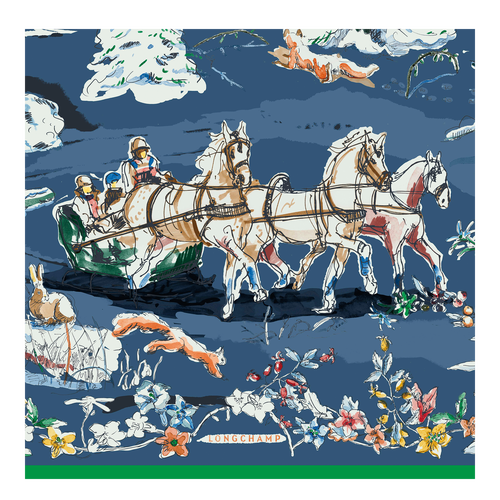 Longchamp Fall-Téli 2022 Kollekciók Silk Silk Scarves Női Kék | 19236ZFAM