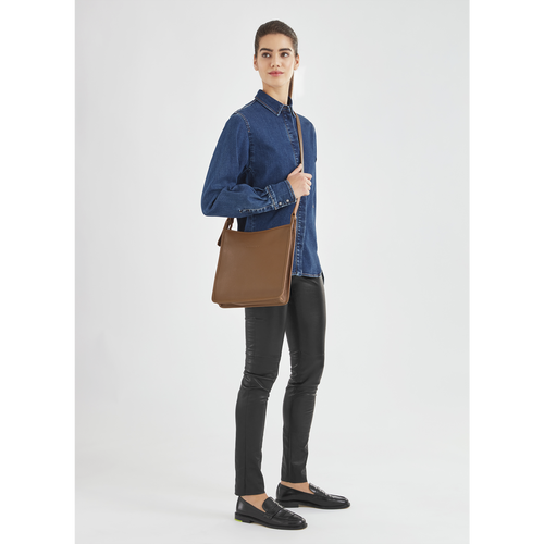 Longchamp Le Foulonné L Bőr Crossbody Táska Női Barna | 40581TVEF