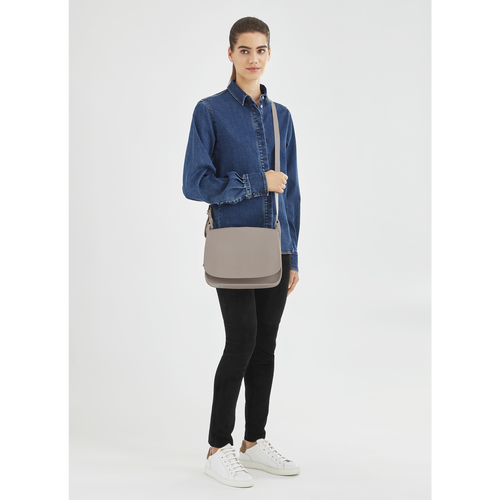 Longchamp Le Foulonné L Bőr Crossbody Táska Női Szürke | 79816NUQJ