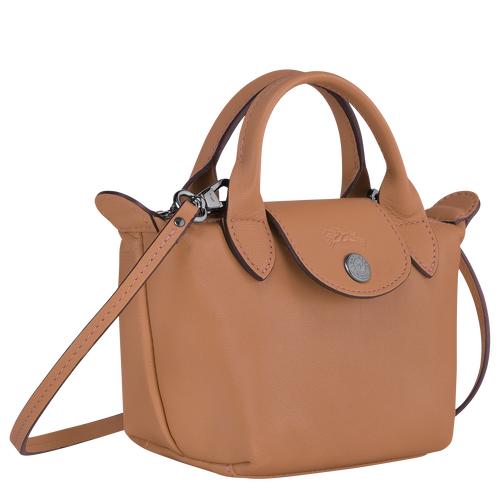 Longchamp Le Pliage Cuir Bőr Crossbody Táska Női Bézs | 54762ESBK