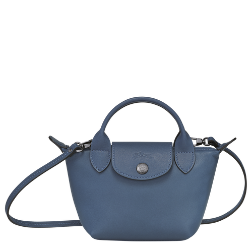 Longchamp Le Pliage Cuir Bőr Crossbody Táska Női Kék | 61953KRNX