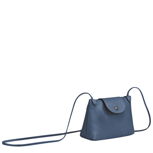 Longchamp Le Pliage Cuir Bőr Crossbody Táska Női Kék | 65839VBHA