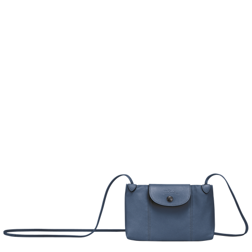 Longchamp Le Pliage Cuir Bőr Crossbody Táska Női Kék | 65839VBHA