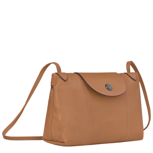 Longchamp Le Pliage Cuir Bőr Crossbody Táska Női Bézs | 75912JYZH