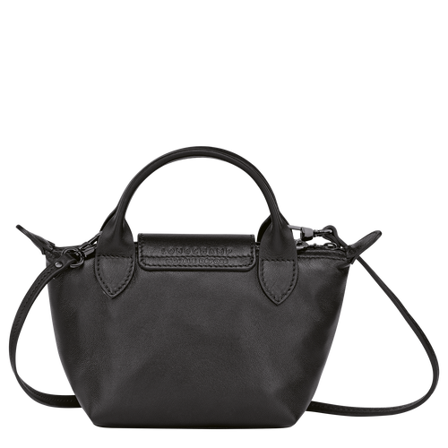 Longchamp Le Pliage Cuir Bőr Crossbody Táska Női Fekete | 92084MAIW