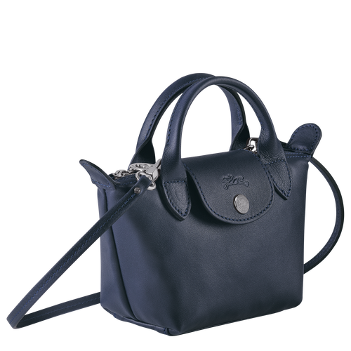 Longchamp Le Pliage Cuir Bőr Crossbody Táska Női Kék | 93046UYCW