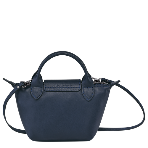 Longchamp Le Pliage Cuir Bőr Crossbody Táska Női Kék | 93046UYCW