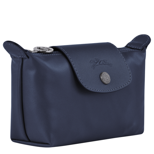 Longchamp Le Pliage Cuir Bőr Pouches Női Kék | 25967WSEH