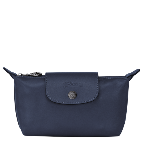 Longchamp Le Pliage Cuir Bőr Pouches Női Kék | 25967WSEH