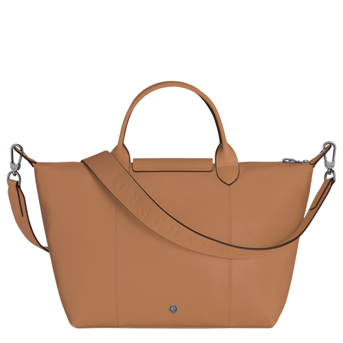 Longchamp Le Pliage Cuir M Bőr Kézitáska Női Bézs | 39508QXSV