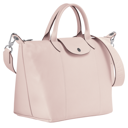 Longchamp Le Pliage Cuir M Bőr Kézitáska Férfi Rózsaszín | 47398ZBLR