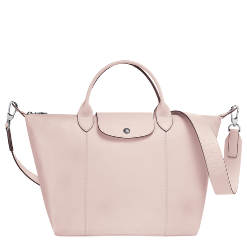 Longchamp Le Pliage Cuir M Bőr Kézitáska Férfi Rózsaszín | 47398ZBLR