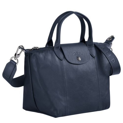 Longchamp Le Pliage Cuir S Bőr Kézitáska Női Kék | 56194VLHF