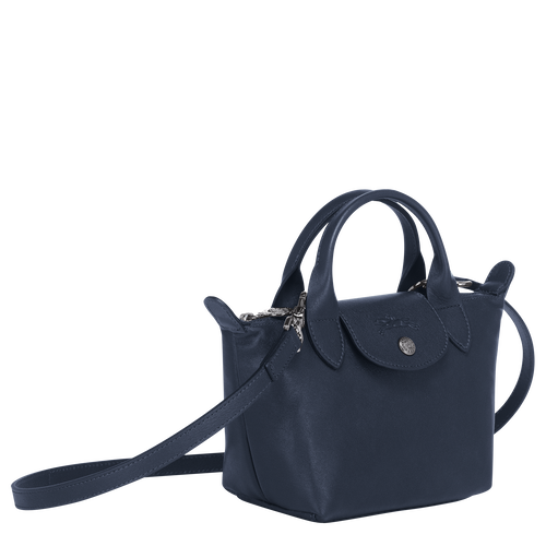 Longchamp Le Pliage Cuir XS Bőr Mini Táska Női Kék | 27043ZJDE