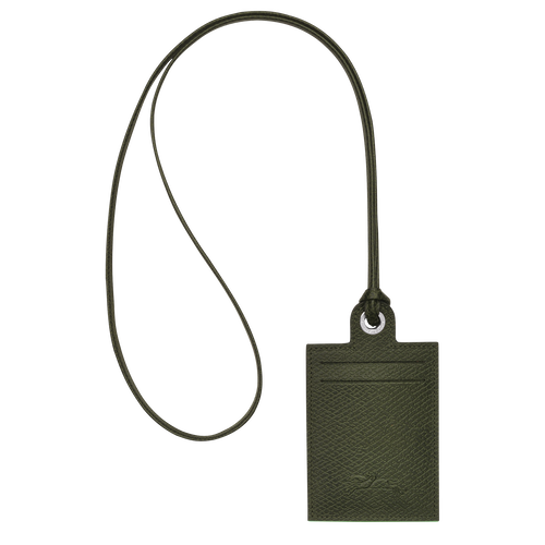 Longchamp Le Pliage Green Bőr with necklace Kártyatartó Férfi Zöld | 76243SQAY