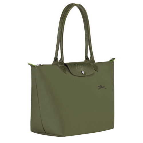 Longchamp Le Pliage Green L Vászon, Recycled canvas Válltáskák Női Zöld | 10247NWUY