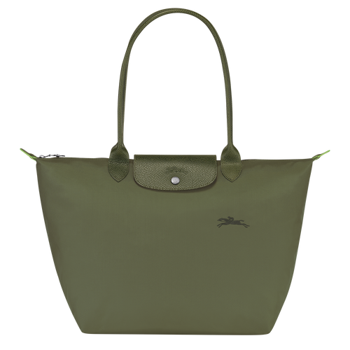 Longchamp Le Pliage Green L Vászon, Recycled canvas Válltáskák Női Zöld | 10247NWUY