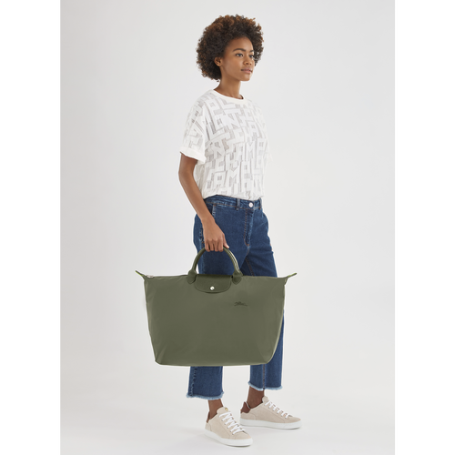 Longchamp Le Pliage Green L Vászon, Recycled canvas Utazótáskák Férfi Zöld | 16237CUSV