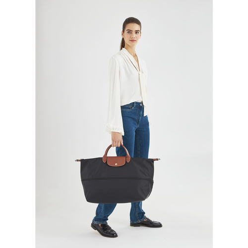 Longchamp Le Pliage Original Vászon, Recycled canvas Utazótáskák Női Fekete | 25390JHKW