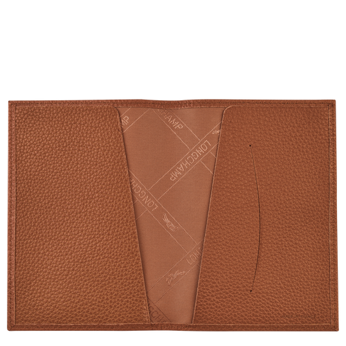 Longchamp Passport cover Le Foulonné Bőr Pouches Férfi Barna | 36945HKFU