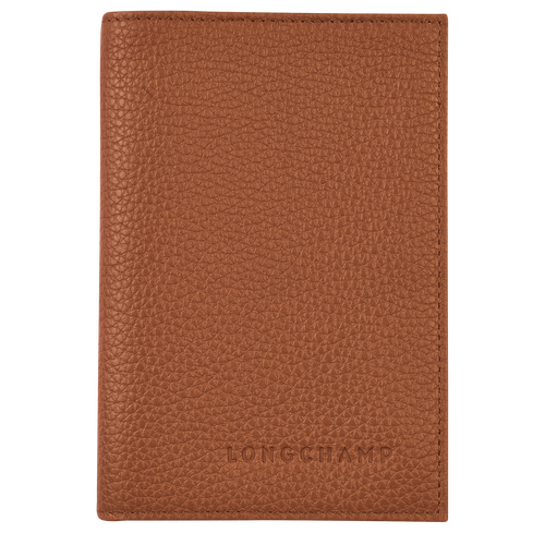 Longchamp Passport cover Le Foulonné Bőr Pouches Férfi Barna | 36945HKFU