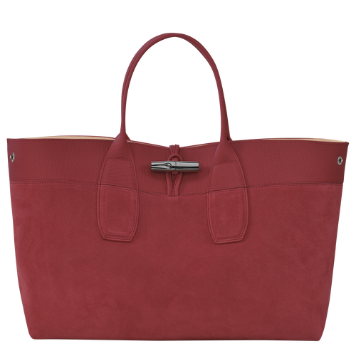 Longchamp Roseau L Bőr Kézitáska Női Piros | 21476SYZL