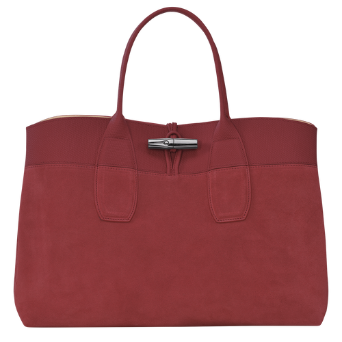 Longchamp Roseau L Bőr Kézitáska Női Piros | 21476SYZL