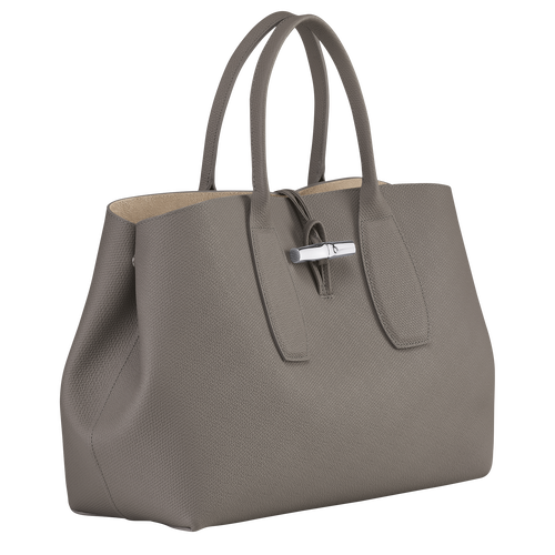 Longchamp Roseau L Bőr Kézitáska Női Szürke | 24936LBHU