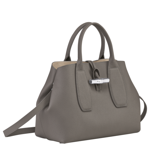 Longchamp Roseau M Bőr Kézitáska Női Szürke | 03589PIBM