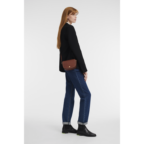 Longchamp épure Bőr Crossbody Táska Női Barna | 17605ZVIC