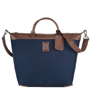 Longchamp Boxford Vászon Utazótáskák Férfi Kék | 37468NYGD