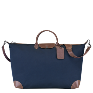 Longchamp Boxford XL Vászon Utazótáskák Férfi Kék | 20569TIYQ