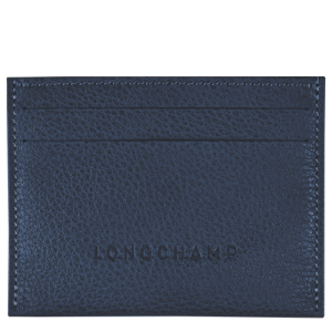 Longchamp Le Foulonné Bőr Kártyatartó Férfi Kék | 60392FWYD