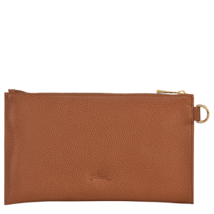 Longchamp Le Foulonné Bőr Pouches Női Barna | 82953IMSY