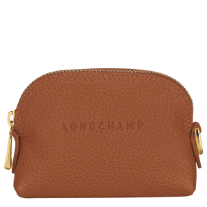 Longchamp Le Foulonné Bőr Érme Pénztárca Női Barna | 32186GCED