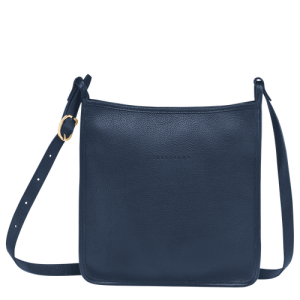 Longchamp Le Foulonné L Bőr Crossbody Táska Női Kék | 21350RWSG