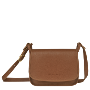 Longchamp Le Foulonné M Bőr Crossbody Táska Női Barna | 64382ZIBN