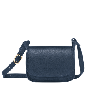 Longchamp Le Foulonné S Bőr Crossbody Táska Női Kék | 25879XTQB