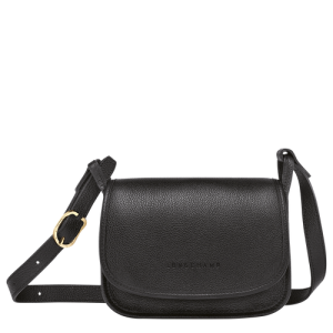 Longchamp Le Foulonné S Bőr Crossbody Táska Női Fekete | 34670WXUZ