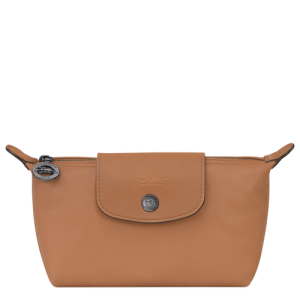 Longchamp Le Pliage Cuir Bőr Pouches Női Bézs | 58392PFOK