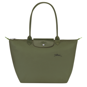 Longchamp Le Pliage Green L Vászon, Recycled canvas Válltáskák Női Zöld | 10247NWUY