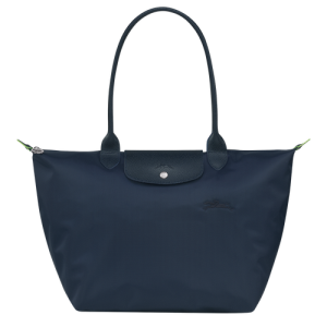 Longchamp Le Pliage Green L Vászon, Recycled canvas Válltáskák Női Kék | 47016ZCDQ